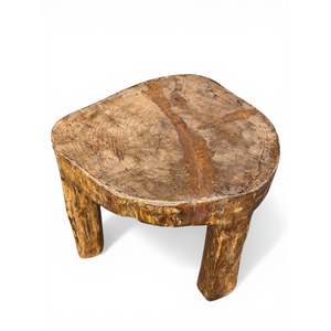 Naga Solid Wood <b>Side</b> <b>Table</b> Handmade Classic Antiqued <b>Rustic</b> Design for Living Room Bedroom Hotel or Villa Use - Product Image 4