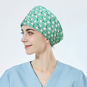 Gorro ajustable con logotipo personalizado para médicos y enfermeras, gorro dental médico, banda quirúrgica para el sudor, gorro floral quirúrgico para cola de caballo y enfermera - Product Image 6