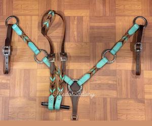 New Designer High-quality Premium Horse Show Saddle Tack Western Leather Headstall Breast Collar at Best Price - Product Image 3