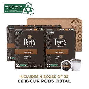 Peet's Coffee, Dark Roast Keurig K-Cup Pods, 100% Arabica Coffee - French Roast 88 Count - Product Image 3