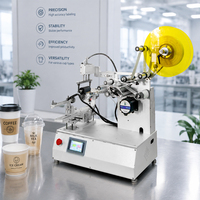 Machine d'étiquetage semi-automatique haute performance pour gobelets coniques avec distributeur d'étiquettes pour gobelets en verre et en plastique