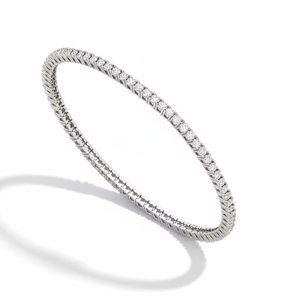 Bracelet tennis en or 14 carats et diamants naturels torsadés en forme d'infini pour femmes - Product Image 1