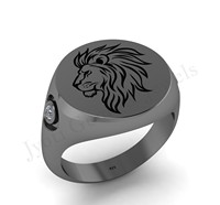 Top qualité hommes tête de Lion 925 timbre 16mm chevalière Style classique bijoux fabriqués par exportation d'usine pour la fête de fiançailles