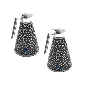 Pot en verre de café de couleur d'acier inoxydable de nacre fait à la main moderne de luxe thermos pour le pichet de vide de thé ou de café - Product Image 6