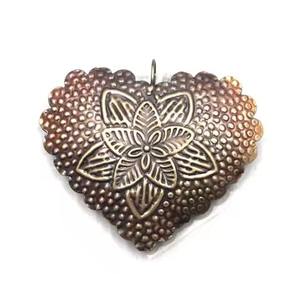 Adornos colgantes de Navidad de Metal elegante en forma de corazón, decoración rústica para árbol de vacaciones, regalo de invierno hecho a mano - Product Image 4