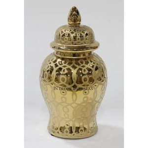 Customized Size And Logo Available White Color Powder Coated Unique Fancy Designer <b>Set</b> Of 3 Ginger Jar In Competitive Price - Product Image 6