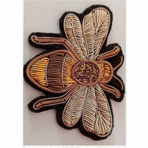 Fancy <b>brooch</b> Hand Embroidery <b>Brooch</b> Bullion Wire Cap Badges Breastpin - Product Image 1