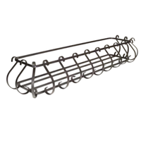 Jardinière en fer à suspendre pour balcon, patio, terrasse, jardin, décorative, en métal noir, pour la vente en gros