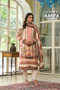 Venta al por mayor elegante de las mujeres de Ropa Étnica lista para usar muselina Impresión digital Kurti conjuntos pantalones Dupatta para fiestas OEM ODM disponible - Product Image 4