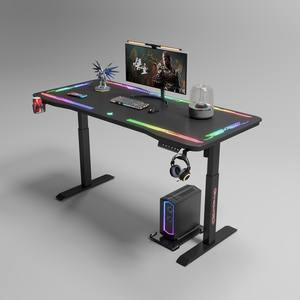 Grande chaise <span class=keywords><strong>de</strong></span> bureau personnalisée à LED RVB pour joueur <span class=keywords><strong>de</strong></span> course <span class=keywords><strong>Table</strong></span> <span class=keywords><strong>de</strong></span> jeu <span class=keywords><strong>de</strong></span> bureau durable avec hauteur réglable Matériau métallique en vente - Product Image 3