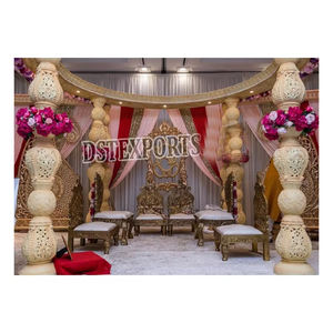 Chaises Mandap de mariage indien du sud Designs Meubles Mandap de mariage indien Bollywood Thème Ensemble de chaises Mandap de mariage - Product Image 1