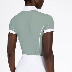 เสื้อขี่ม้าผู้หญิงแขนสั้นเข้ารูปเสื้อนักขี่ม้าเสื้อนักขี่ม้า - Product Image 3