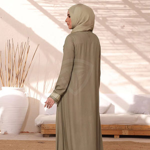 Offre Spéciale femmes Abaya robe musulmane tenue décontracté en gros femmes Abaya à manches longues plus de couleurs vêtements islamiques - Product Image 3