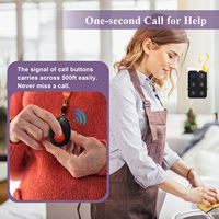 Daytech - Sistema de Llamada Inalámbrico para Cuidadores, Botón de Llamada con Recordatorio de Batería Baja, Sistema de Llamada para Enfermeras, Botones de Pánico con Número LED, Uso Hospitalario, ABS