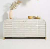 Table console en incrustation d'os artisanale pour entrée Meubles de couloir indiens de luxe Table console décorative artisanale élégante
