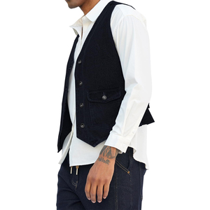 Personalizado hecho nuevo diseño de moda de alta calidad hombres Chaleco de mezclilla mejor precio algodón Jeans hombres Chaleco de mezclilla - Product Image 3