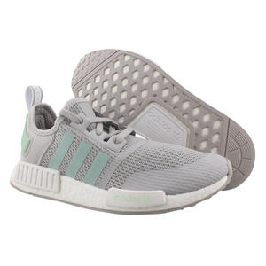 Chaussures Adidas NMD_R1 pour hommes Couleur : Gris/Vert blush/Blanc nuage 100% authentiques - Product Image 3