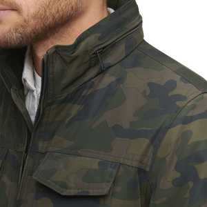 Blouson aviateur en duvet à manches longues pour hommes, avec logo de haute qualité, léger et enduit, à col montant et à bas prix - Product Image 4