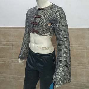 Camisa de cota de malla de acero suave medieval hecha a mano, armadura de caballero duradera para recreaciones y trajes históricos, precios al por mayor - Product Image 3