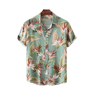 Custom <b>Men</b> Hawaiian <b>Shirt</b> Short Sleeve Sublimation Printed <b>Shirt</b> Breathable Casual Button-Down <b>Beach</b> <b>Shirt</b> With OEM 2025 - Product Image 1