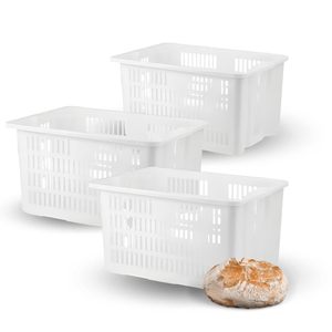 Plastica bianca 3-paniere Set 65 litri per panifici pizzerie 63x44x34 cm conservazione pane fresco - Product Image 1