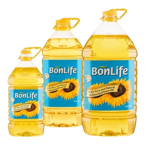 Huile de tournesol raffinée pure et naturelle, huile de cuisson fractionnée enrichie en vitamine E, en bouteille plastique pour la cuisine et la vente en gros - Product Image 1