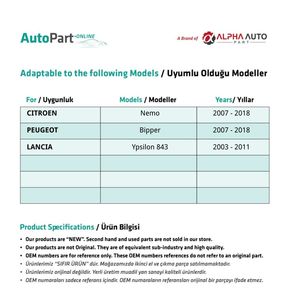 Ensemble de supports de rideau de coffre pour Fiat Doblo, Citroen Nemo, Peugeot Bipper - Product Image 3