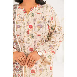 Traje Khaddar Estampado de 3 Piezas K-52113 con Dupatta para Primavera - Product Image 6