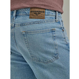 Pantalones Cortos Vaqueros de Mezclilla para Hombre, Estilo Urbano, Color Azul Claro, con Botones, Holgados, Talla Grande - Product Image 4