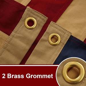 ธงชาติอเมริกันวินเทจลายเบ็ตซี รอสส์ ขนาด 3x5 ฟุต ผลิตจากโพลีเอสเตอร์คุณภาพสูง ทนทาน พร้อมลายดาว 13 ดวงแบบย้อมสีชา ให้ลุคโบราณ เหมาะสำหรับการเฉลิมฉลองวันที่ 4 กรกฎาคม - Product Image 2