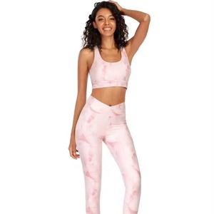 Conjuntos de Yoga para Mujer al por Mayor, Reversibles, Sólidos, Elásticos en Cuatro Direcciones, Transpirables, Ropa de Gimnasio de 2 Piezas, Diseño Personalizado, Alta Calidad - Product Image 1