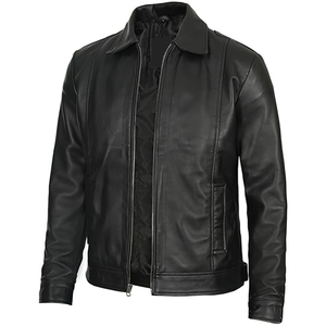 OEM Service Top Selling Customized Men's Black Leather <b>Jacket</b> High Quality Low MOQ Custom-Size Winter <b>Heated</b> Leather <b>Jackets</b> - Product Image 3