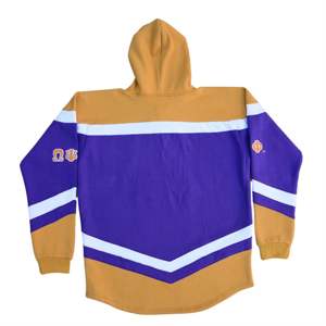 Sudaderas con capucha de hockey de lana PESADA | Sudadera con capucha negra y dorada con logotipos bordados | Ropa de temporada de invierno de fraternidad y hermandad - Product Image 2