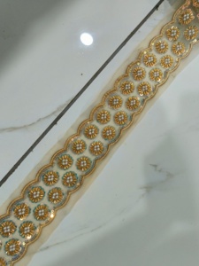 Pearl Beaded Lace with Tulle Base for Bridal Wear High-End <b>African</b> French Beaded Lace <b>Material</b> Sequins and Glitter - Product Image 4