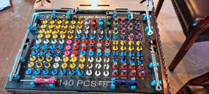 Kit de Instrumentos Quirúrgicos de Implantes Dentales de Acero Inoxidable Manual Universal, Caja de 140 Piezas, Herramientas Profesionales Completas para Cirugía de Implantes - Product Image 6