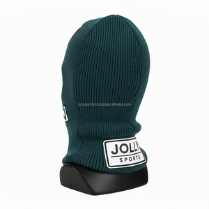 Balaclava pour femmes, tricot côtelé épais de qualité supérieure, 350 GSM, acrylique doux, masque facial d'hiver, plusieurs couleurs, conception de patch de logo personnalisé, balaclava - Product Image 5