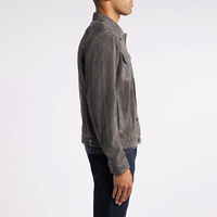Chaqueta de Cuero de Oveja para Hombre, Estilo Urbano, Cierre con Botones de Cuerno, Impermeable, Transpirable, Estándar para Invierno