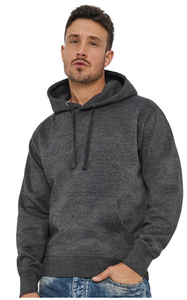 Haut de travail d'hiver lourd pour hommes pull à capuche sweat-shirt polaire polyester/coton teint uni - Product Image 4