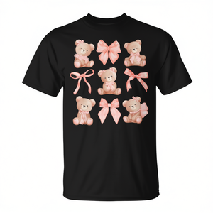 Coquette <b>Teddy</b> Bears Pink Bow Cute <b>Women</b> Girl Birthday T-Shirt Promotional T-Shirts for <b>Women</b> - Product Image 2