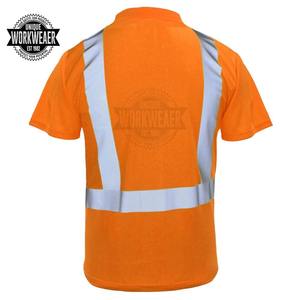 Nouveauté 2026 – Polos en coton haute visibilité réfléchissants, personnalisables bicolores, vêtements de travail de sécurité certifiés CE pour hommes - Product Image 6