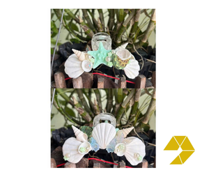 Pinza de pelo de concha marina elegante estilo costero hecho a mano pinza de pelo de concha marina para trajes de verano regalo perfecto para los amantes del mar - Product Image 3