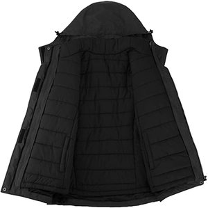 Chaqueta Impermeable Unisex al por Mayor, Chaqueta Softshell de Lona Recubierta, Cortavientos Transpirable Personalizada con Capucha, Forro de Algodón, 100% Poliéster - Product Image 3
