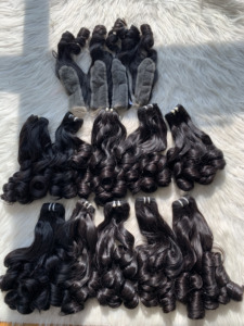 Mèches de cheveux humains vierges Remy vietnamiens pour tissage, qualité supérieure, ondulation profonde, double trame machine - Product Image 3