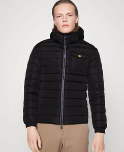 High Quality Heavy Down Jacket Padded Coat Custom Logo Winter Warm <b>Black</b> Bubble Men' s Hooded Shiny Puffer Jacket - Product Image 2