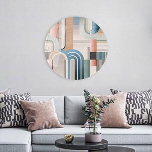 Modern Graphic Design Printed Canvas Artwork: Geometric Tempered Glass Theme,TEMPERED GLASS ART - Product Image 1