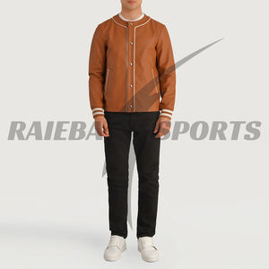 Gran oferta, abrigo de bombardero transpirable impermeable de calidad Premium Unisex personalizado, chaqueta Varsity de cuero de seda de lana, soporte de tendencia universitaria - Product Image 4