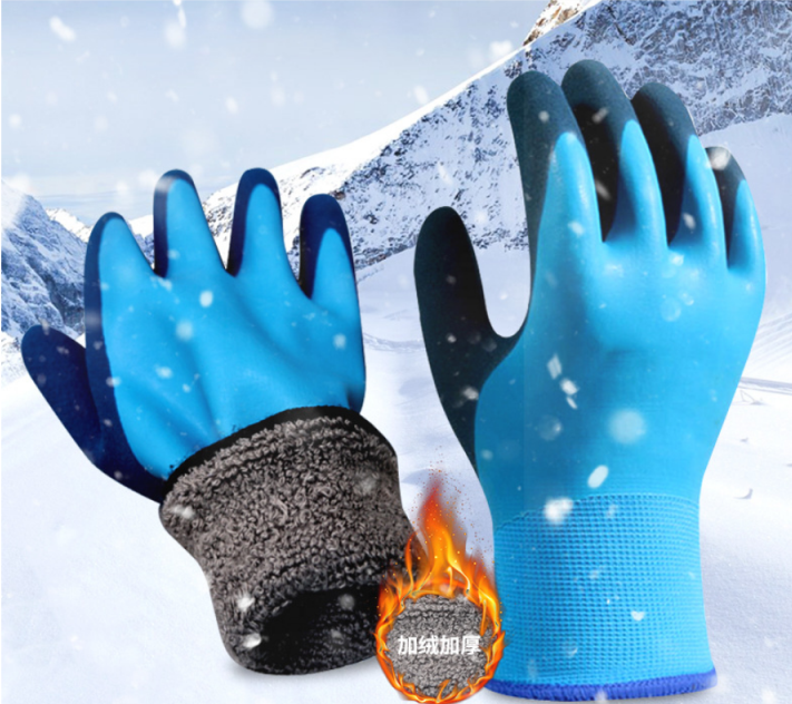 Оптовая продажа, водонепроницаемые зимние теплые перчатки, бархатные износостойкие толстые зимние толстые перчатки для холодной работы