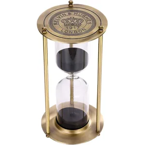 Handcrafted Brass Hourglass Timer Antique Design Sand Timer for Home and Office New Table Top Clock Wholesale Hourglasses