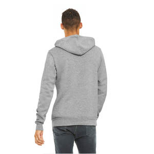 Bella + Toile Brodé Blanc Heather Sweat pour Hommes Femmes Durable Coton-Poly Mélange Écologique 480g Pull À Capuche - Product Image 3