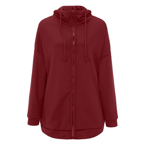 Sudadera con capucha de palangre OEM a la moda para mujer con etiqueta privada Impresión de logotipo personalizado Jersey de ajuste de gran tamaño para la temporada de invierno - Product Image 2